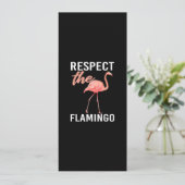 Respecteer De Flamingo | Grappige Flamingoliefhebb Kaart (Staand voorkant)
