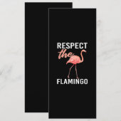 Respecteer De Flamingo | Grappige Flamingoliefhebb Kaart (Voorkant / Achterkant)
