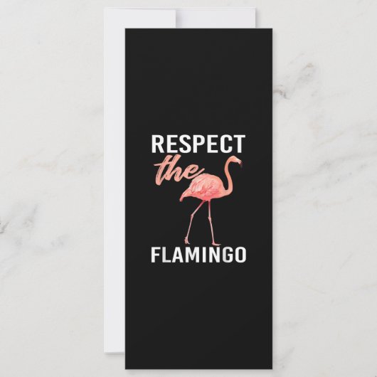 Respecteer De Flamingo | Grappige Flamingoliefhebb Kaart (Voorkant)