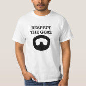 Respecteer de geitenbaard grappig t-shirt voor man (Voorkant)