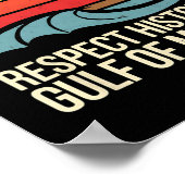 Respecteer de geschiedenis Golf van Mexico Retro Poster (Hoek)