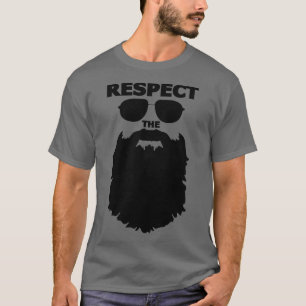 Respecteer de geweldige beeldweergave op de baard t-shirt