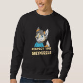 Respecteer de Greymuzzle Oude Fursuiter Leuke Owo Trui (Voorkant)