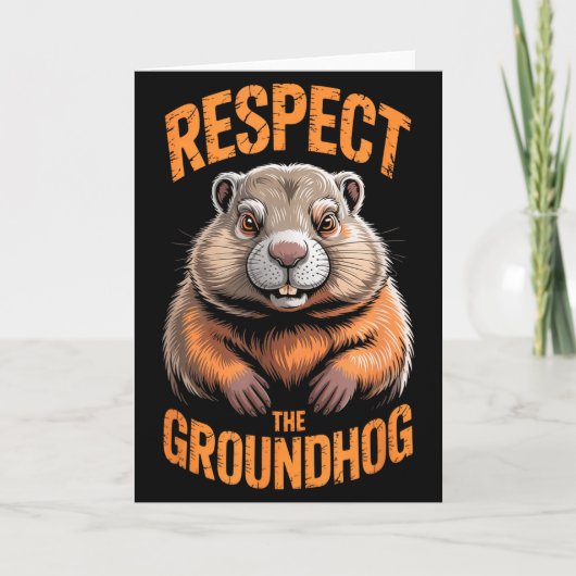 Respecteer De Grondeekhoorn Punxsutawney Phil Funn Kaart (Voorkant)