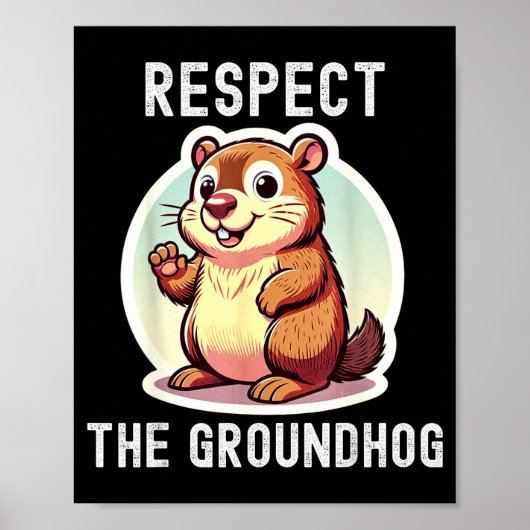 Respecteer de grondhoogrusfluisteraar Funny Humor Poster (Voorkant)