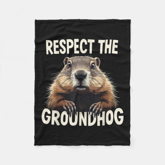 Respecteer de Groundhog Celebrate Groundhog Day An Fleece Deken (Voorkant)