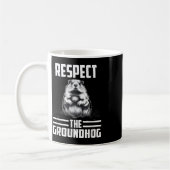 Respecteer de Groundhog Celebrate Groundhog Day Koffiemok (Links)