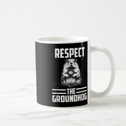 Respecteer de Groundhog Celebrate Groundhog Day Koffiemok (Rechts)