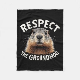 Respecteer de Groundhog Celebrate Groundhog Day me Fleece Deken