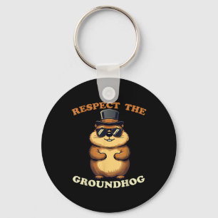 Respecteer de Groundhog Celebrate Groundhog Day me Sleutelhanger