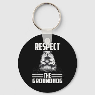 Respecteer de Groundhog Celebrate Groundhog Day Sleutelhanger