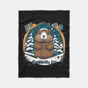 Respecteer de Groundhog Day _1 Fleece Deken