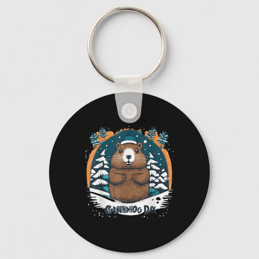 Respecteer de Groundhog Day _1 Sleutelhanger (Voorkant)