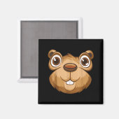 Respecteer de Groundhog Day Ground Hog Dierkostuum Magneet (Voorkant / Achterkant)