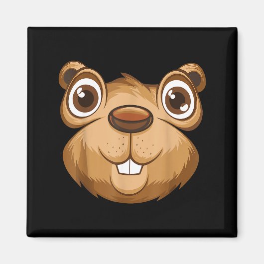 Respecteer de Groundhog Day Ground Hog Dierkostuum Magneet (Voorkant)