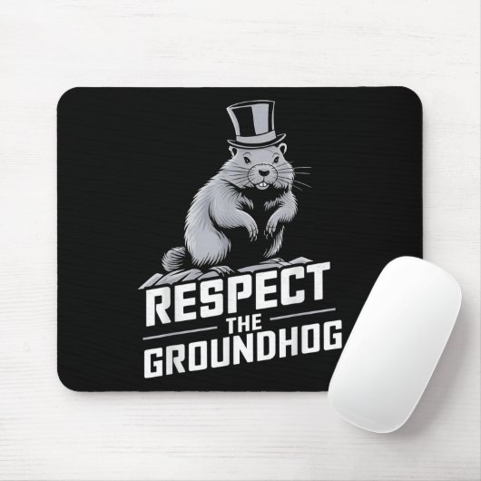 Respecteer de Groundhog Ground Hog Day _2 Muismat (Met muis)