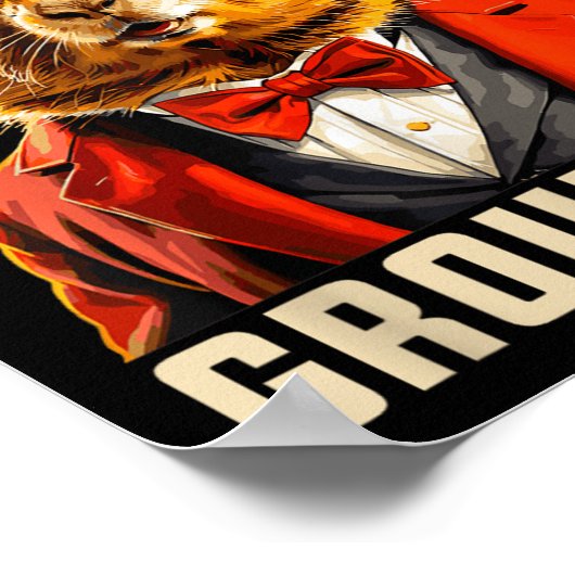 Respecteer de Groundhog Ground Hog Day Mannen Vrou Poster (Hoek)