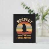 Respecteer de Groundhog Vakantie Feestdagenkaart (Staand voorkant)