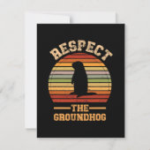 Respecteer de Groundhog Vakantie Feestdagenkaart (Voorkant)