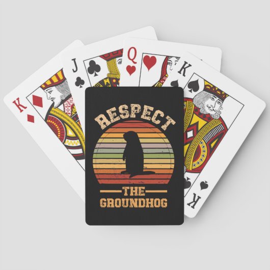 Respecteer de Groundhog Vakantie Pokerkaarten (Achterkant)