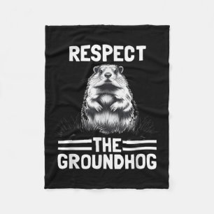 Respecteer de Groundhog Vier Groundhog Day _1 Fleece Deken