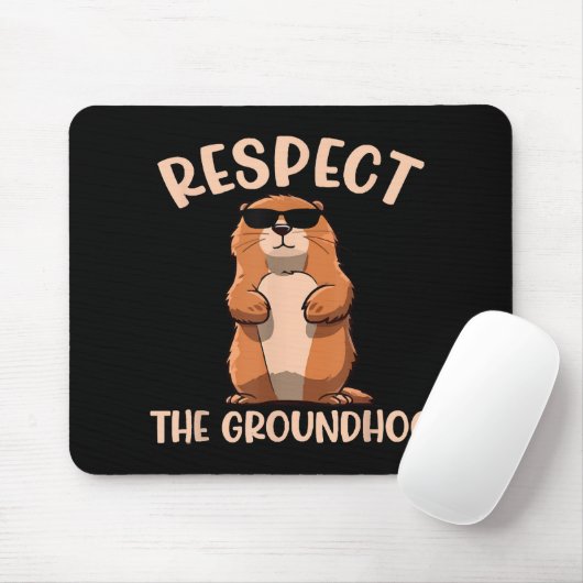 Respecteer de Groundhog - Woodchuck Groundhog Day Muismat (Met muis)