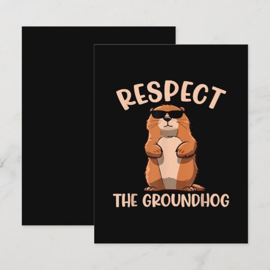 Respecteer de Groundhog - Woodchuck Groundhog Day Notitiekaartje (Voorkant / Achterkant)