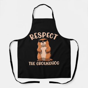 Respecteer de Groundhog - Woodchuck Groundhog Day Schort
