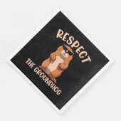 Respecteer de Groundhog - Woodchuck Groundhog Day Servet (Hoek)