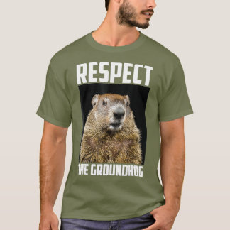 Respecteer de Groundhog Woodchuck Photo Ground-Hog T-shirt