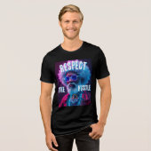 respecteer de harde werk ethiek Tri-Blend shirt (Voorkant volledig)