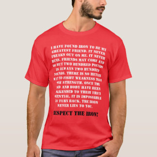 Respecteer de Iron Front RED T-shirt