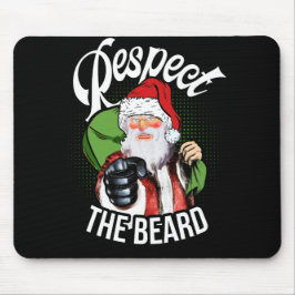Respecteer de kerstman van de baard. muismat