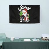 Respecteer de kerstman van de baard. spandoek (Beurs)