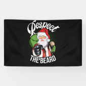 Respecteer de kerstman van de baard. spandoek (Horizontaal)