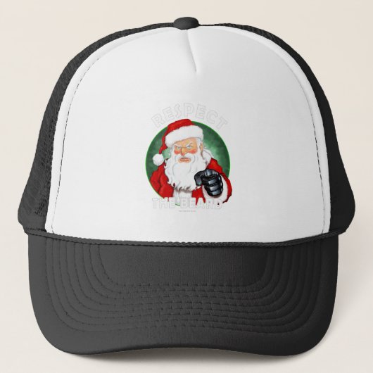 Respecteer de kerstman van de baard. trucker pet (Voorkant)