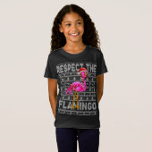 Respecteer de kerstroze flamingos van Flamingo T-shirt (Voorkant volledig)