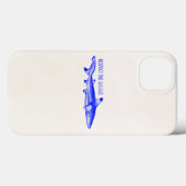 Respecteer de Locals Funny Quote - Navy Blue Shark Case-Mate iPhone Case (Achterkant (horizontaal))