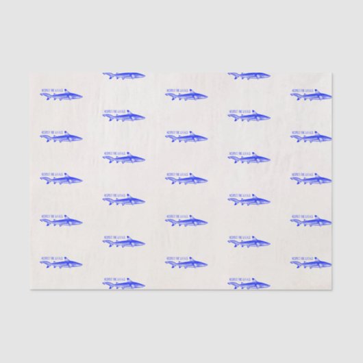 Respecteer de Locals Funny Quote - Navy Blue Shark Tissuepapier (Voorkant)