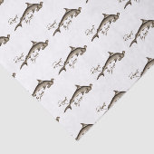 Respecteer de Locals Hammerhead Shark Funny Quote Tissuepapier (Detail)