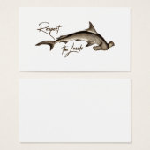 Respecteer de Locals Hammerhead Shark Funny Quote Visitekaartje (Voorkant /achterkant)