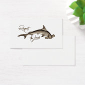 Respecteer de Locals Hammerhead Shark Funny Quote Visitekaartje (Bureau)