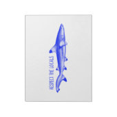 Respecteer de Locals Shark Funny Ocean Quote Notitieblok (Linkerzijde)