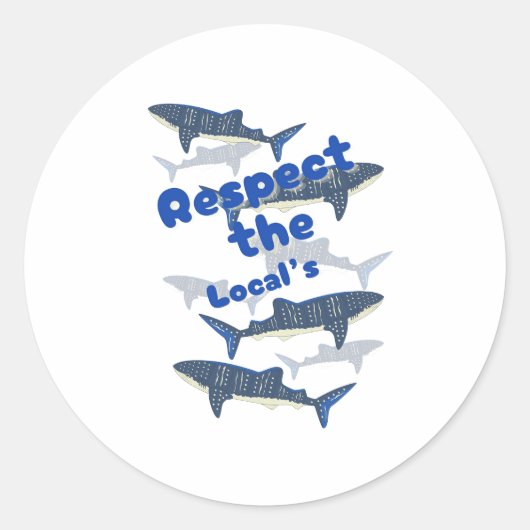 RESPECTEER DE LOKALE BEVOLKING, DE FAMILIE VAN DE  RONDE STICKER (Voorkant)