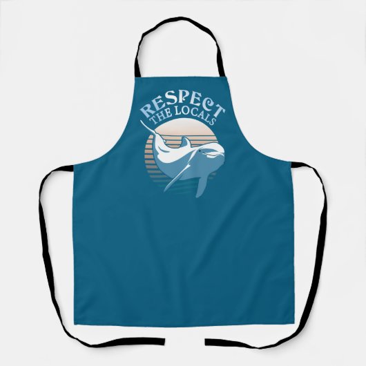 Respecteer de lokale bevolking - Dolphin Awareness Schort (Voorkant)
