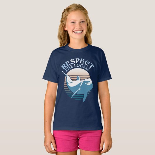 Respecteer de lokale bevolking - Dolphin Awareness T-shirt (Voorkant volledig)
