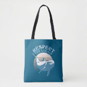 Respecteer de lokale bevolking - Dolphin Awareness Tote Bag (Voorkant)