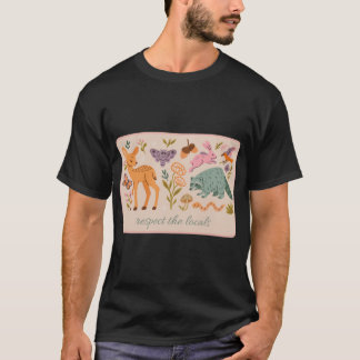 Respecteer de lokale bevolking retro grappig t-shirt