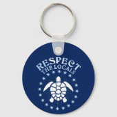 Respecteer de lokale bevolking - Turtle Awareness  Sleutelhanger (Voorkant)