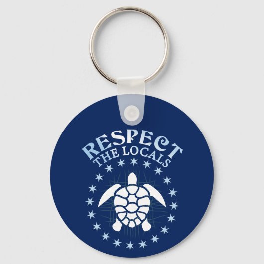 Respecteer de lokale bevolking - Turtle Awareness  Sleutelhanger (Voorkant)